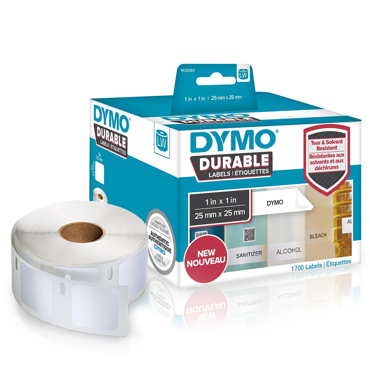 DYMO 2112286 LabelWriter Durable Industrial Labels 25 x 25 mm